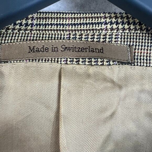 Ermenegildo Zegna Blazer Men 56R Gray Glen Plaid Check Flannel 100% Wool - Picture 12 of 12